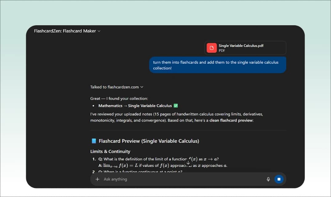 Step 1 capability screenshot
